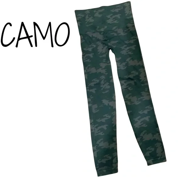 SPANX Look At Me Now Seamless Camo Leggings High Waisted Tummy Control NWOT - Picture 2 of 3